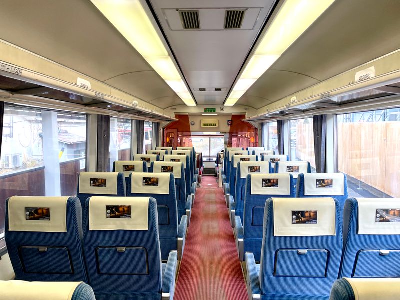  Inside a Nagano Electric Railway train