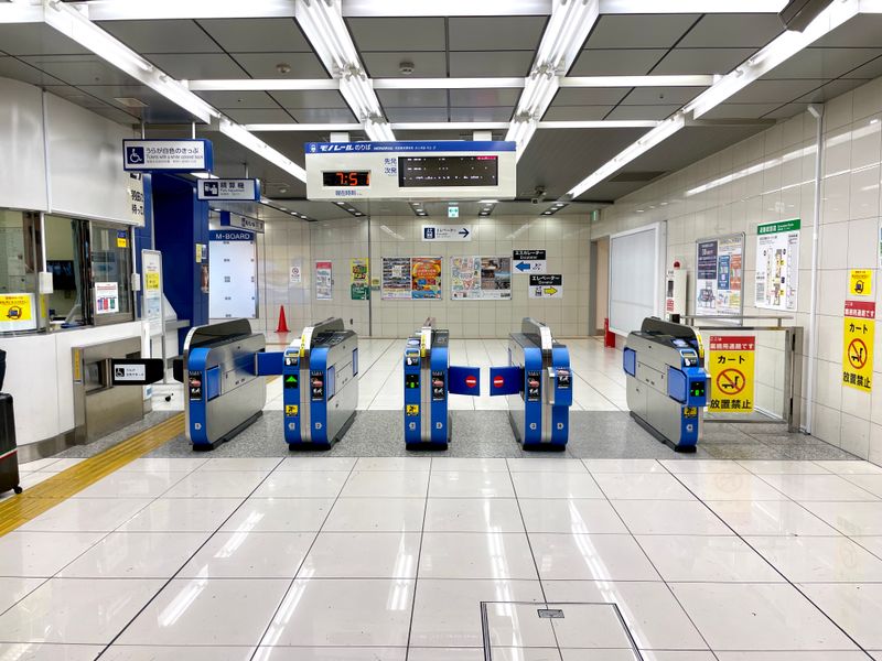 The ticket gate of the Tokyo Monorail